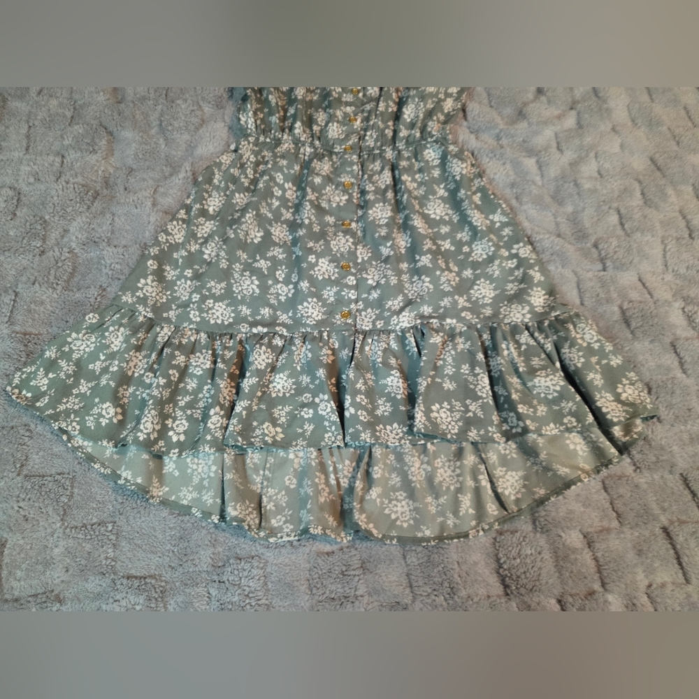 Chic Sage And White Floral short Summer Dress, Speed Limit MPH Womans Size Med - Picture 11 of 11
